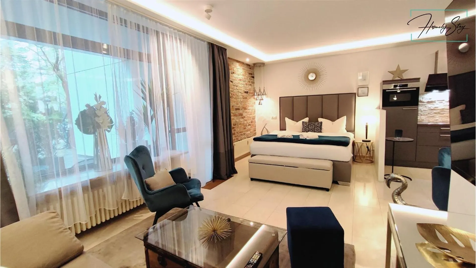 Homely Stay Studio P1 - Elegant Self-Check-In Studio-Apartment In Munich With Kitchen And Washing Machine Německo